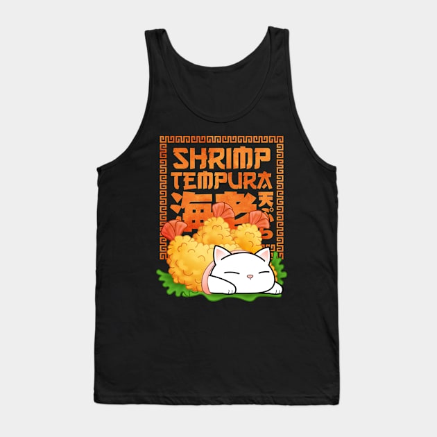 Chubby Cat Shrimp Tempura Tank Top by Takeda_Art